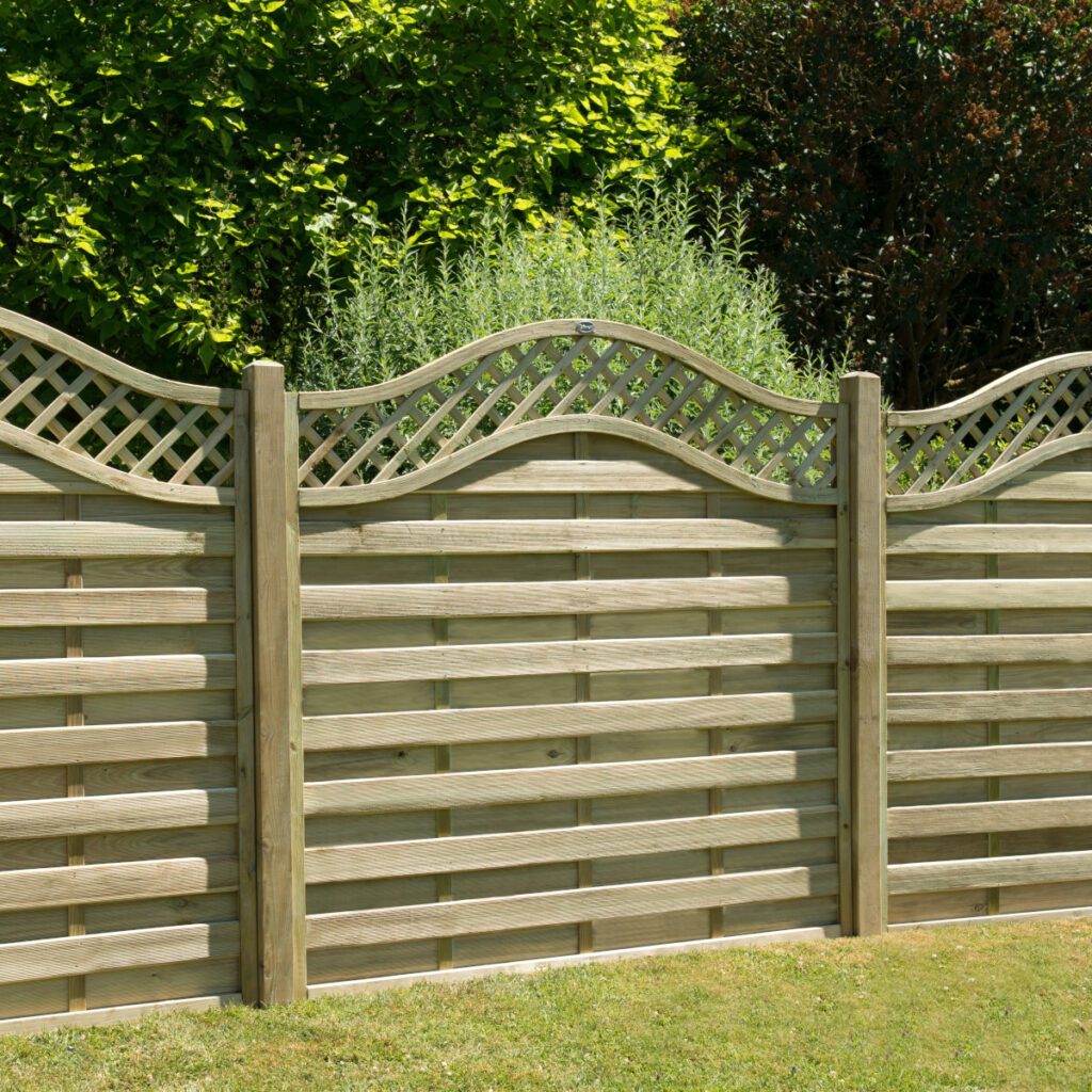 Forest Garden 1.8m x 1.5m Pressure Treated Decorative Europa Prague Fence Panel – Pack of 4 5013053153611 2